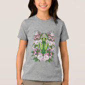 Lieve bidsprinkhaan en berglaurier Tri-Blend shirt (Voorkant)