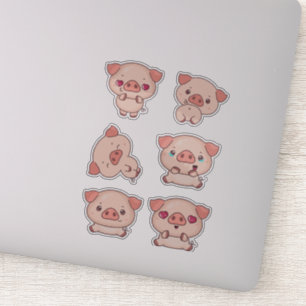 Lieve Biggetje voor Kinderen en Ambachtsliefhebber Sticker