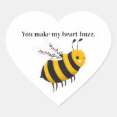 🐝 Lieve Bij Hart Stickers voor Cadeaus 💛✨ (Voorkant)