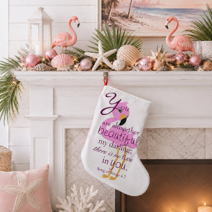 Lieve Bijbeltekst met een Flamingo Kleine Kerstsok