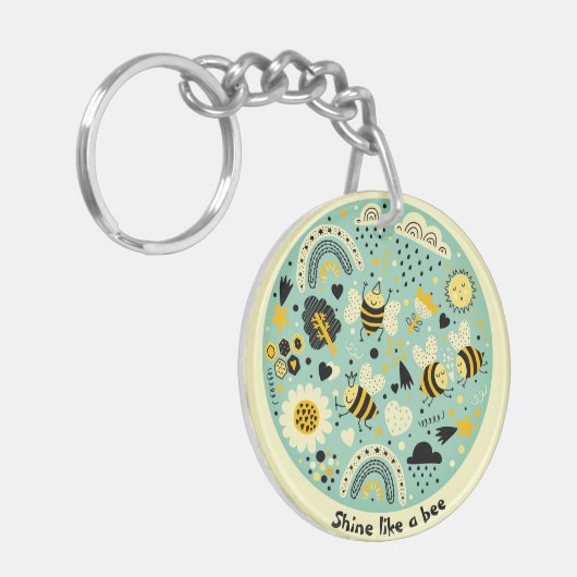 Lieve bijen Sleutelhanger (Voorkant Links)