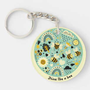 Lieve bijen Sleutelhanger