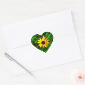 Lieve Black Eyed Susan Zonnebloem Hart Sticker (Envelop)