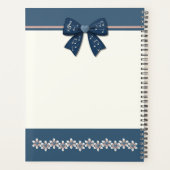 Lieve Blauwe Coquette Strik Klarinet Band Planner (Achterkant)