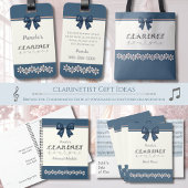 Lieve Blauwe Coquette Strik Klarinet Band Planner