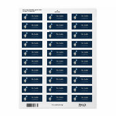 Lieve Blauwe Draak Retouradres Etiket (Full Sheet)