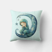 Lieve blauwe kussen babyslaapkamer (Achterkant)