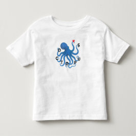 Lieve Blauwe Octopus Vriend met Hart Oceaan Duiken Kinder Shirts