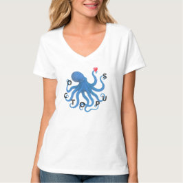 Lieve Blauwe Octopusvriend met Hart Oceaan Duiken T-shirt