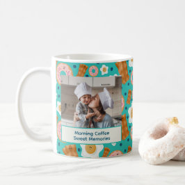 Lieve Blauwe Ontbijt Aanpasbare Pastel Koffiemok
