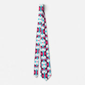 Lieve Blauwe Roze Bruidegom Stijl Stropdas (Achterkant)