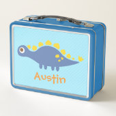 Lieve Blauwe Stegosaurus Dinosaurussen Kids Gepers (Achterkant)