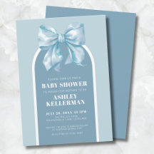 Lieve Blauwe Strik Jongen Baby Shower