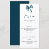 Lieve Blauwe Strik Quinceañera Menu (Voorkant / Achterkant)