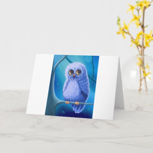 Lieve blauwe struik kaart (Gele Bloem)