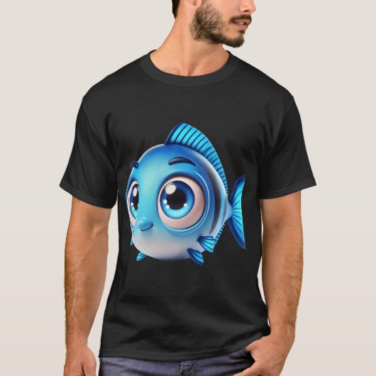 Lieve Blauwe Vis T-shirt (Voorkant)