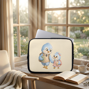 Lieve Blauwe Vogel Broers en Zusters Laptop Hoes