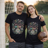 Lieve Bloemige Voetbalmoeder T-shirt
