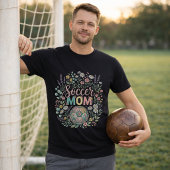 Lieve Bloemige Voetbalmoeder T-shirt
