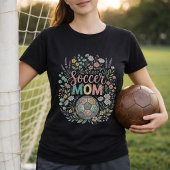Lieve Bloemige Voetbalmoeder T-shirt
