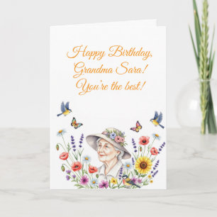 Lieve bloemkaart voor oma kaart