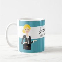 Lieve Blonde Zakenvrouw Illustratie