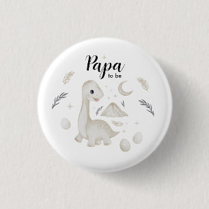 Lieve Boho Dinosaur Papa Wordt Aangepaste Knop Ronde Button 3,2 Cm