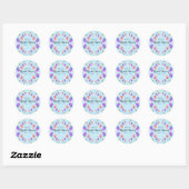 Lieve Boho Pastel Waterverf Loverige Bruidsdouche Ronde Sticker (Vel)