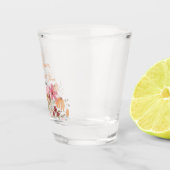 Lieve boho weide kleine wilde bloem bruids douche shot glas (Rechts)