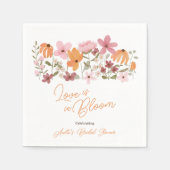 Lieve boho weide kleine wilde bloemen bruidsdouche servet (Voorkant)