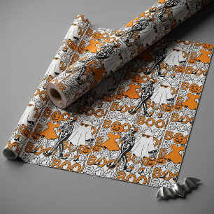 Lieve Boo Crew Halloween Vrienden Cadeaupapier