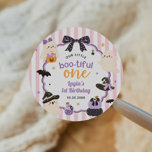 Lieve Boo Schattig Spook Halloween 1e Verjaardag Ronde Sticker