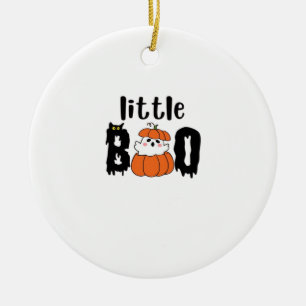 Lieve Boo Schattige Halloween Pompoen Kat Vintage Keramisch Ornament