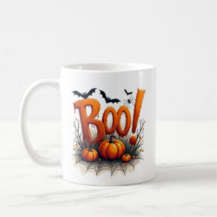 Lieve Boo-typografie Pompoen Griezelig Halloween Koffiemok