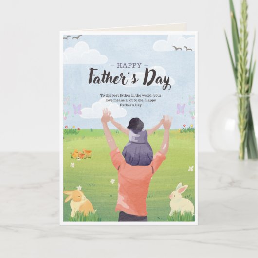 Lieve boodschap voor papa kaart (Voorkant)