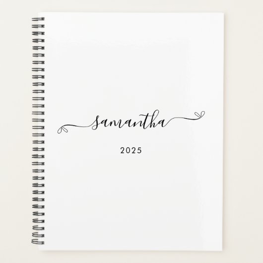 Lieve Boog Handtekening Naam Planner (Voorkant)