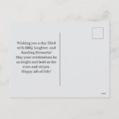 Lieve Border Collie 4 juli vakantie ansichtkaart Feestdagenkaart (Achterkant)