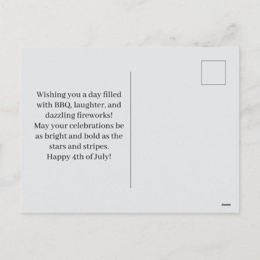 Lieve Border Collie 4 juli vakantie ansichtkaart Feestdagenkaart (Achterkant)