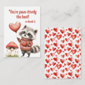 Lieve bosdieren Valentijnskaart voor kinderen Notitiekaartje (Voorkant / Achterkant)