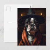 Lieve Boston Terrier Halloween Briefkaart (Voorkant / Achterkant)