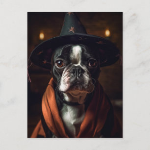 Lieve Boston Terrier Halloween Briefkaart