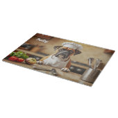 Lieve Boxer Gepersonaliseerde Glas Snijplank (Hoek)