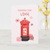 Lieve brievenbus Gelukkig Valentijnsdag Groet Kaart (Gele Bloem)