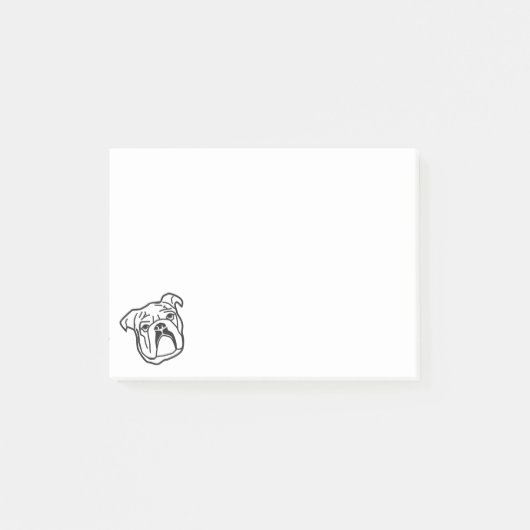 Lieve Britse Bulldog Persoonlijk Post-it® Notes (Voorkant)