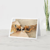 Lieve broer en zus, hond portret kaart (Voorkant)