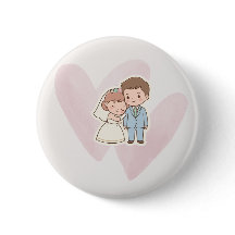 Lieve Bruid & Bruidegom Hart Knop 