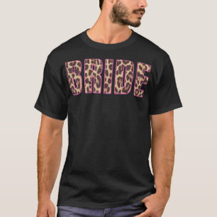 Lieve Bruid Luipaardprint Bruidsmeisjes Afscheidsc T-shirt