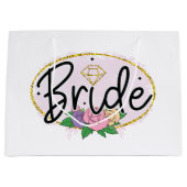 Lieve Bruid op Trouwfeest  Groot Cadeauzakje (Voorkant)