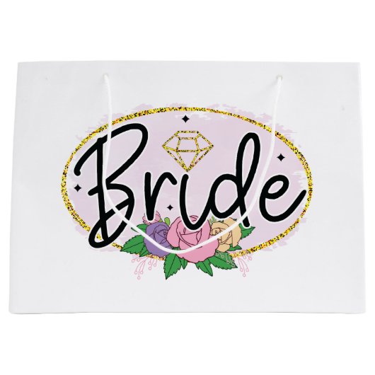 Lieve Bruid op Trouwfeest  Groot Cadeauzakje (Voorkant)