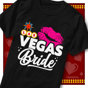 Lieve bruid uit Las Vegas leuk vrijgezellenfeest T-shirt